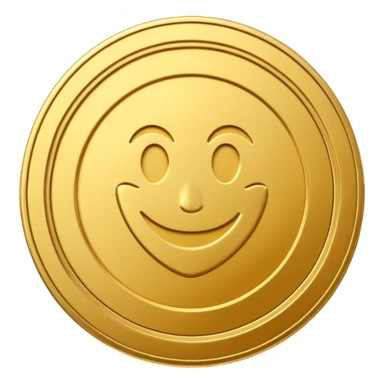 A shiny 3D coin in emoji style, with embossed details and realistic lighting.  place the "V" from the Visify logo in the center of the coin, keeping its original curved style.  sticker