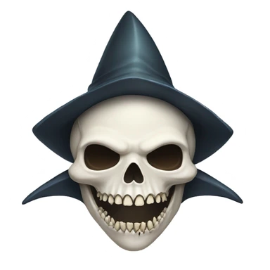 Shark witch skull sticker