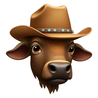 buffalo wearing cowboy hat sticker