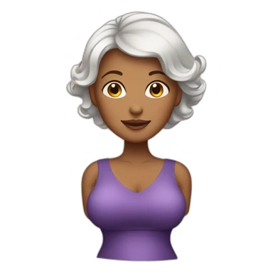 rich pregnant lady short hair sticker