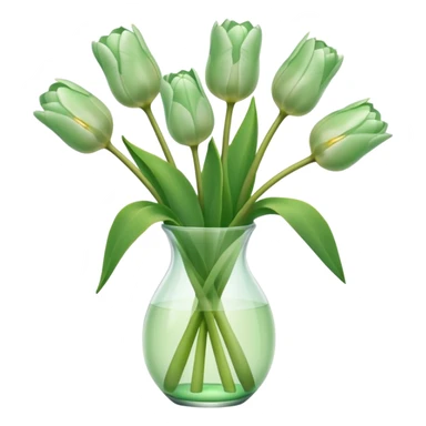 pastel green tulips sticker