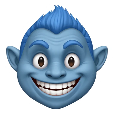Troll troll face blue sticker