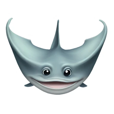 a round grey stingray sticker