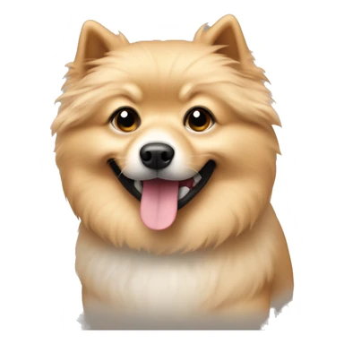beige spitz dog sticker