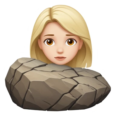 Pretty girl stuck between rock and hard place sticker