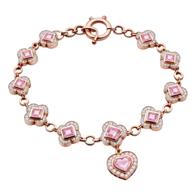 pink diamond van cleef 5 motif bracelet sticker
