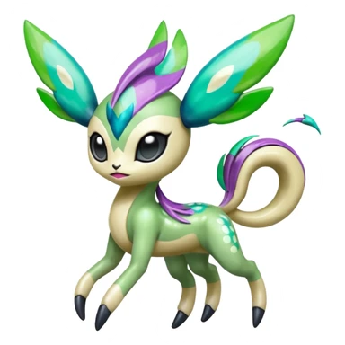 Colorful Shiny Edgy Cool Badass Painted Splashed Exotic Meloetta-Palkia-Virizion-Venom-Stitch-Fakémon-creature-hybrid sticker