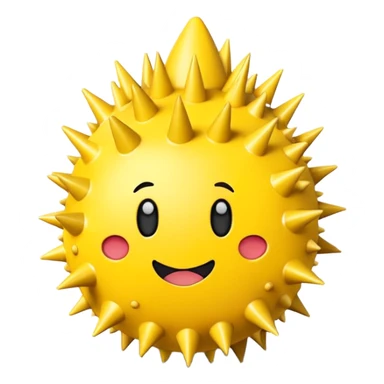 Spiky Stress Ball yellow sticker