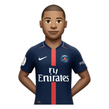 Kylian mbappe realistic with maillot psg sticker