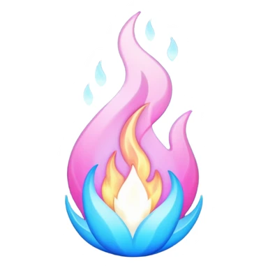 pink,white, and blue flame sticker