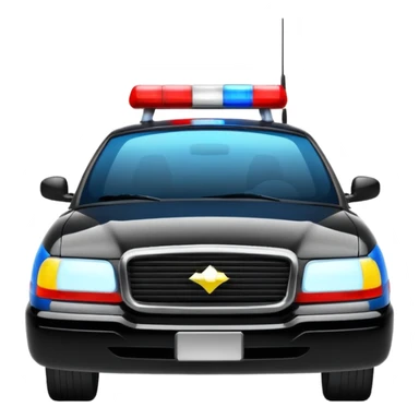 police car with lights on sticker