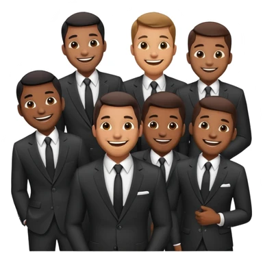 A group of black men in suits sticker