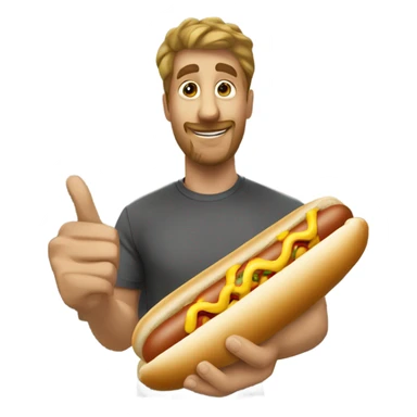 Un hotdog con piña sticker