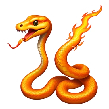Snake breathing fire sticker