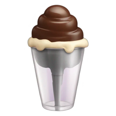 glass with chocolate ice cream sticker