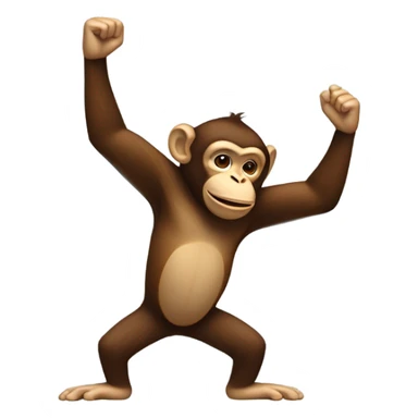 Monkey doing the dab sticker