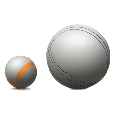 Boule de pétanque argenté avec des strillure  sticker