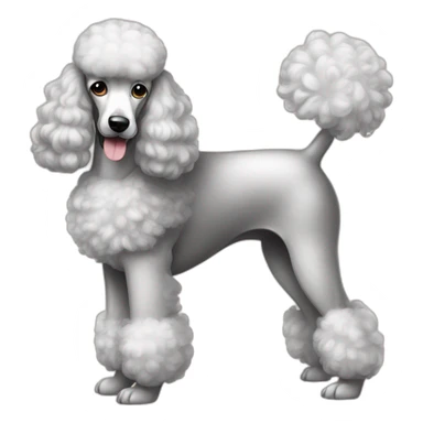 Dog Standart Poodle full body sticker