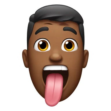 Sticking tongue out making fun sticker