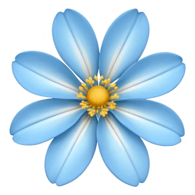 light blue flower with white middle sticker