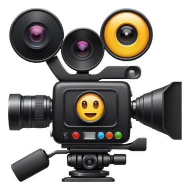 Video camera with elements 1-2 of others emoji sticker