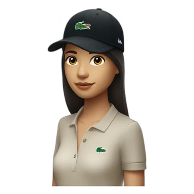 Lacoste bag latin girl with black lacoste cap sticker