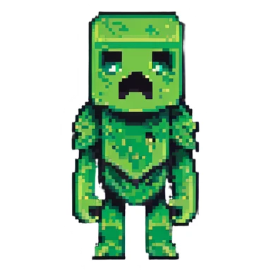 Minecraft Creeper in pixel art style sticker