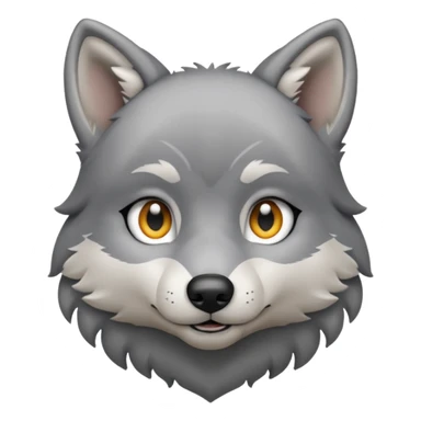 Wolf pup with soft fur and alert ears. sticker