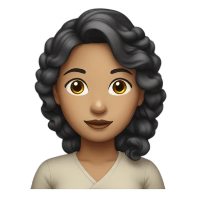 burmese girl-with Hair curled  black sticker