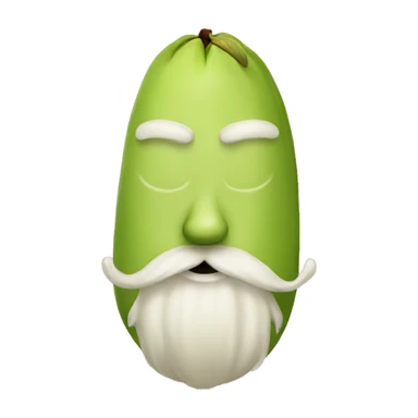 a pistachio with a bearded chin and mustache sticker
