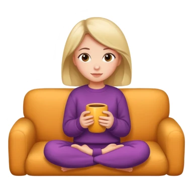 cozy sofa & girl sticker