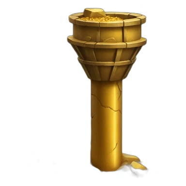 mining gold shaft sticker