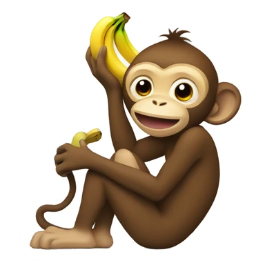 Monkey with banana sticker