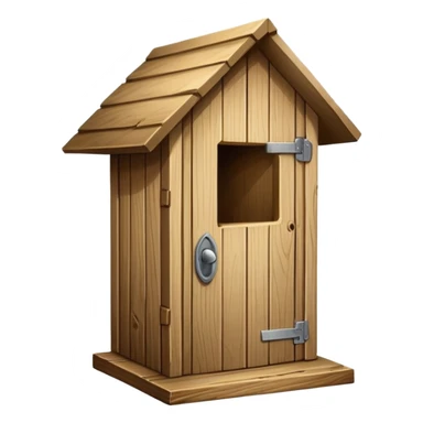 A trophy in the shape of an outhouse there are at he base “I stink at FF” sticker