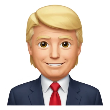donald trump blonde smiling sticker