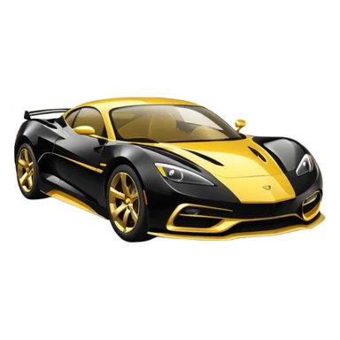 a sleek black gold yellow sticker