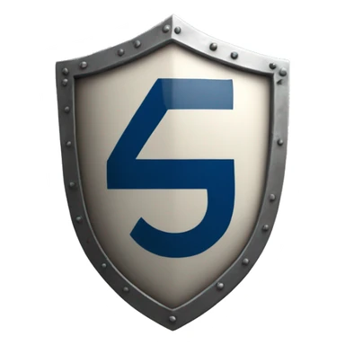 shield with number 45 sticker