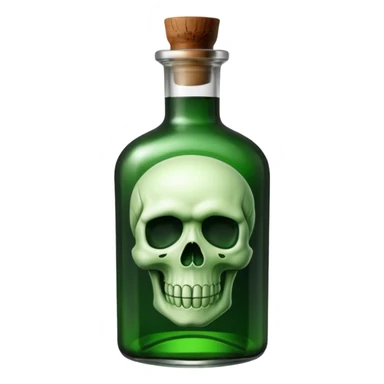 Green poison bottle sticker