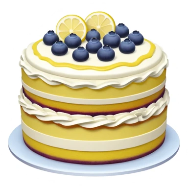 Triple layer lemon and blueberry cake sticker