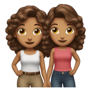 three brunnette systers sticker