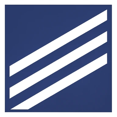 Create a minimal and clean navy blue square background with three white diagonal stripes. No eagle or extra details. Match the style of the provided reference image. sticker