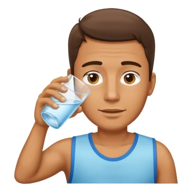 man drinking water sticker