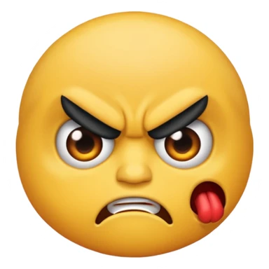 angry emoij a teener sticker