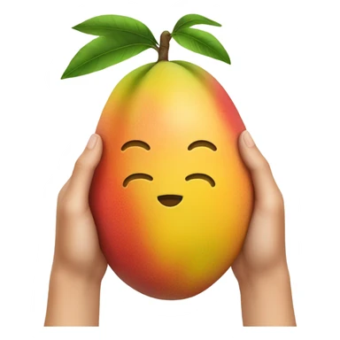 MANGO holding a smaller MANGO  sticker