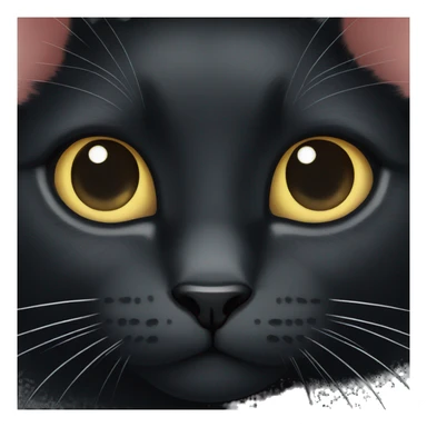 black cat with white spot sticker
