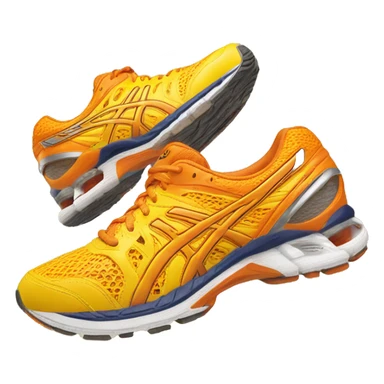 Asics Gel Kinsei 5 Yellow Orange shoe sticker