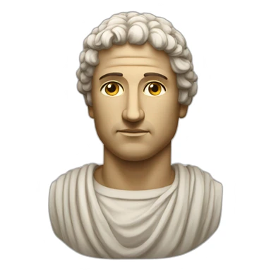 Stoic statue man without shoulders and neck sticker