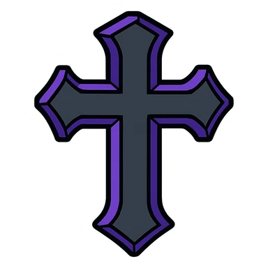 goth cross sticker