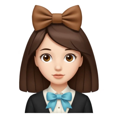 bow color brown brunette sticker