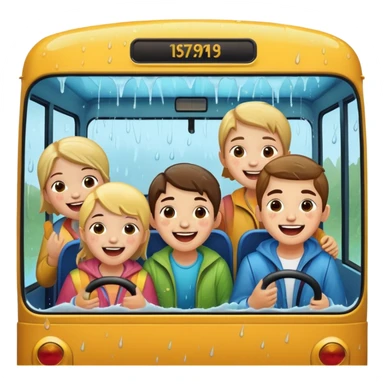 Детский автобус упал в реку, дети смеялись в захлёб sticker